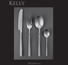 Load image into Gallery viewer, MSP Steel Design, linea Kelly, servizio di posate in Acciaio Inox (set completo da 75 pezzi) confezione inclusa