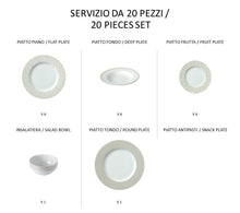 Carica l'immagine nel visualizzatore di Gallery, Leilani - linea Athena - servizi completi - Porcellana - Royal Porcelain