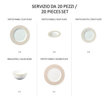 Carica l'immagine nel visualizzatore di Gallery,  Sabella - linea Athena - tazza the con piatto (set da 6 pezzi) - Porcellana - Royal Porcelain