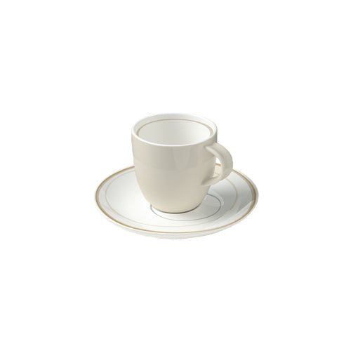  Limber - linea Gong - tazza caffè con piatto (set da 6 pezzi) - Porcellana - Royal Porcelain