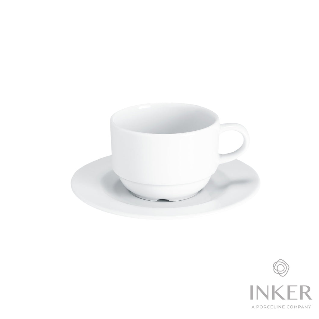 INKER - Tazze da Cappuccino 18cl - linea Selena - Porcellana (set da 6 pezzi)