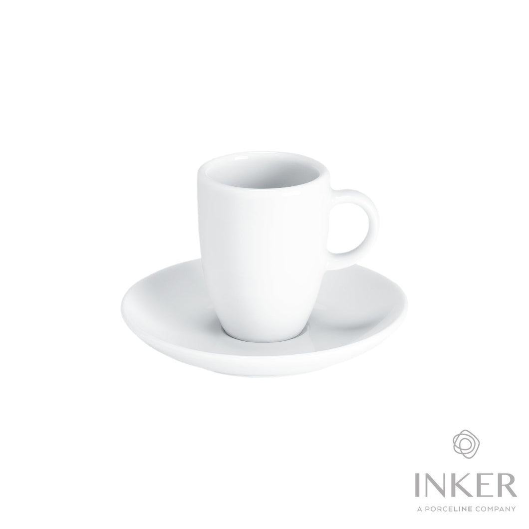 INKER - Tazzine da Caffè Espresso 7.5cl - linea New High - Porcellana (set da 6 pezzi)