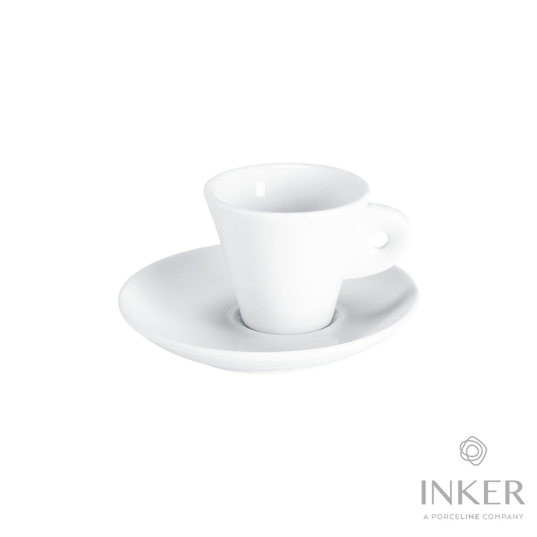 INKER - Tazzine da Caffè Espresso 7cl - linea Gaia - Porcellana (set da 6 pezzi)