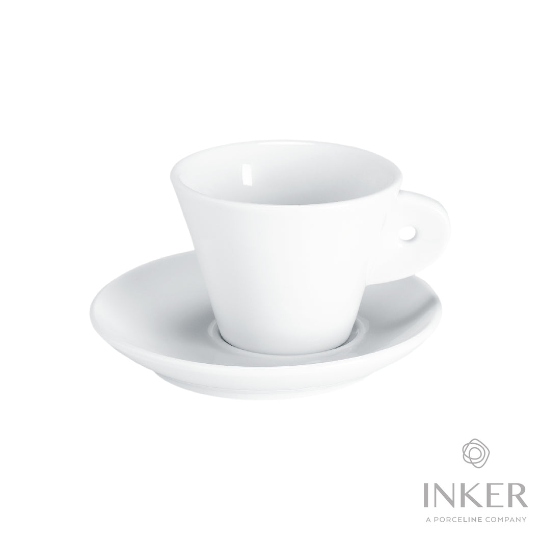 INKER - Tazze da Cappuccino 15cl - linea Gaia - Porcellana (set da 6 pezzi)
