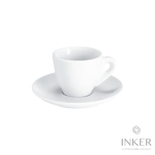 Carica l&#39;immagine nel visualizzatore di Gallery, INKER - Tazzine da Caffè Espresso (Doppio-spessore) 6cl - linea Tina  - Porcellana (set da 6 pezzi)
