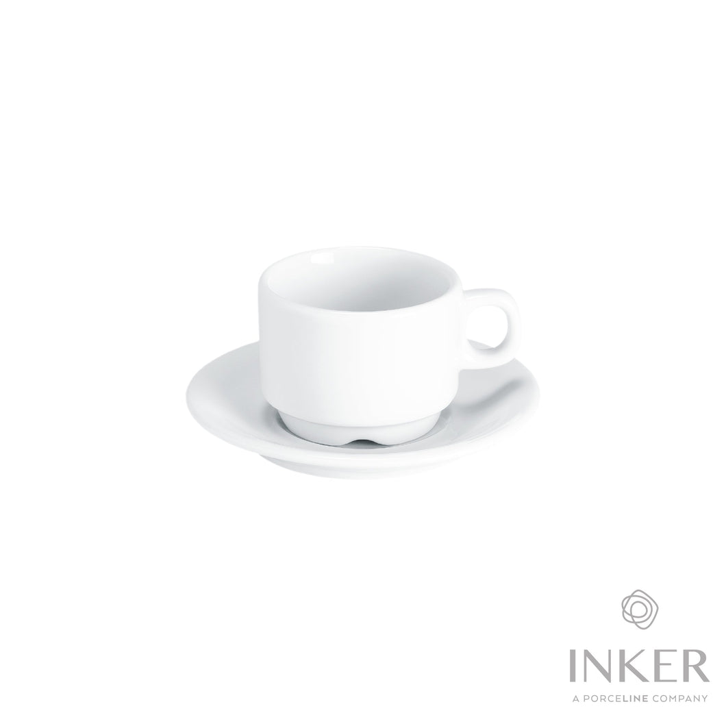 INKER - Tazzine da Caffè Espresso 8cl - linea Arena - Porcellana (set da 6 pezzi)