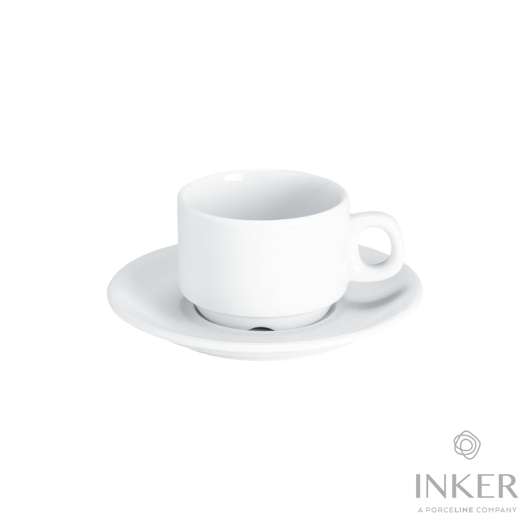 INKER - Tazze da Cappuccino 20cl - linea Arena - Porcellana (set da 6 pezzi)