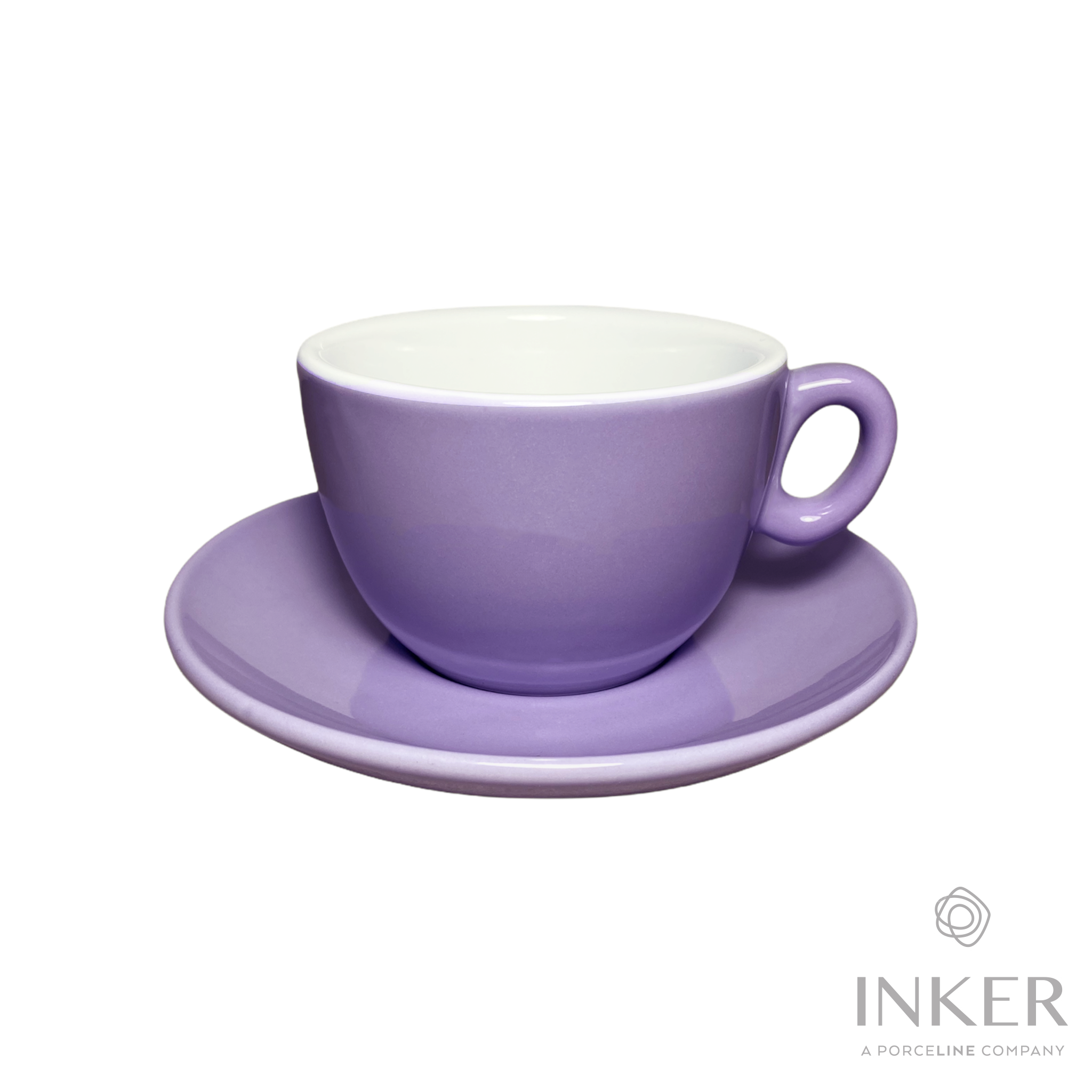 Tazzine Servizio da 6 Pezzi Caffe' Colorate purple in Porcellana