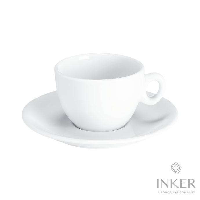 INKER - Tazze da Cappuccino 17cl - linea Luna - Porcellana (set da 6 pezzi)