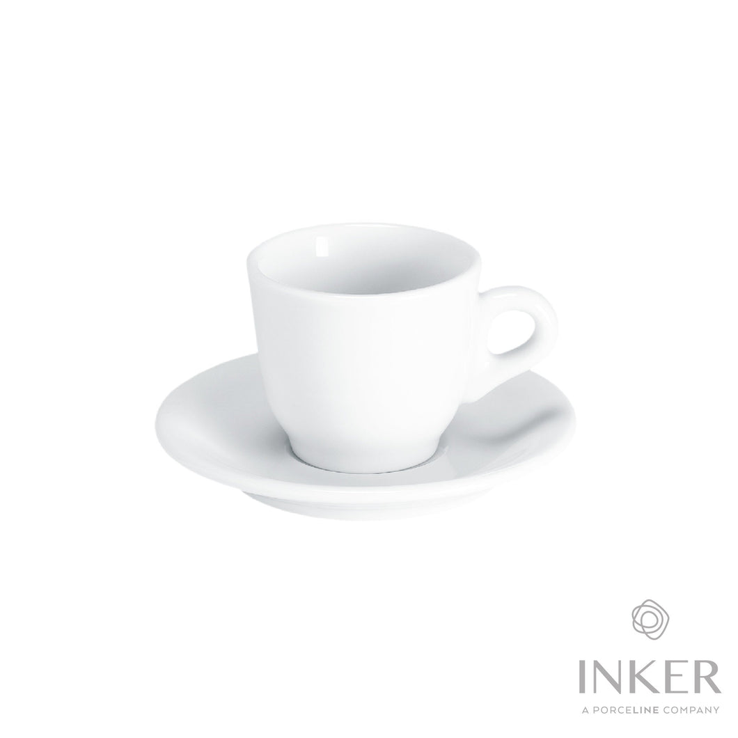 INKER - Tazzine da Caffè Espresso 8cl - linea Enrica - Porcellana (set da 6 pezzi)