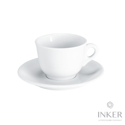 INKER - Tazze da Cappuccino 18cl - linea Enrica - Porcellana (set da 6 pezzi)