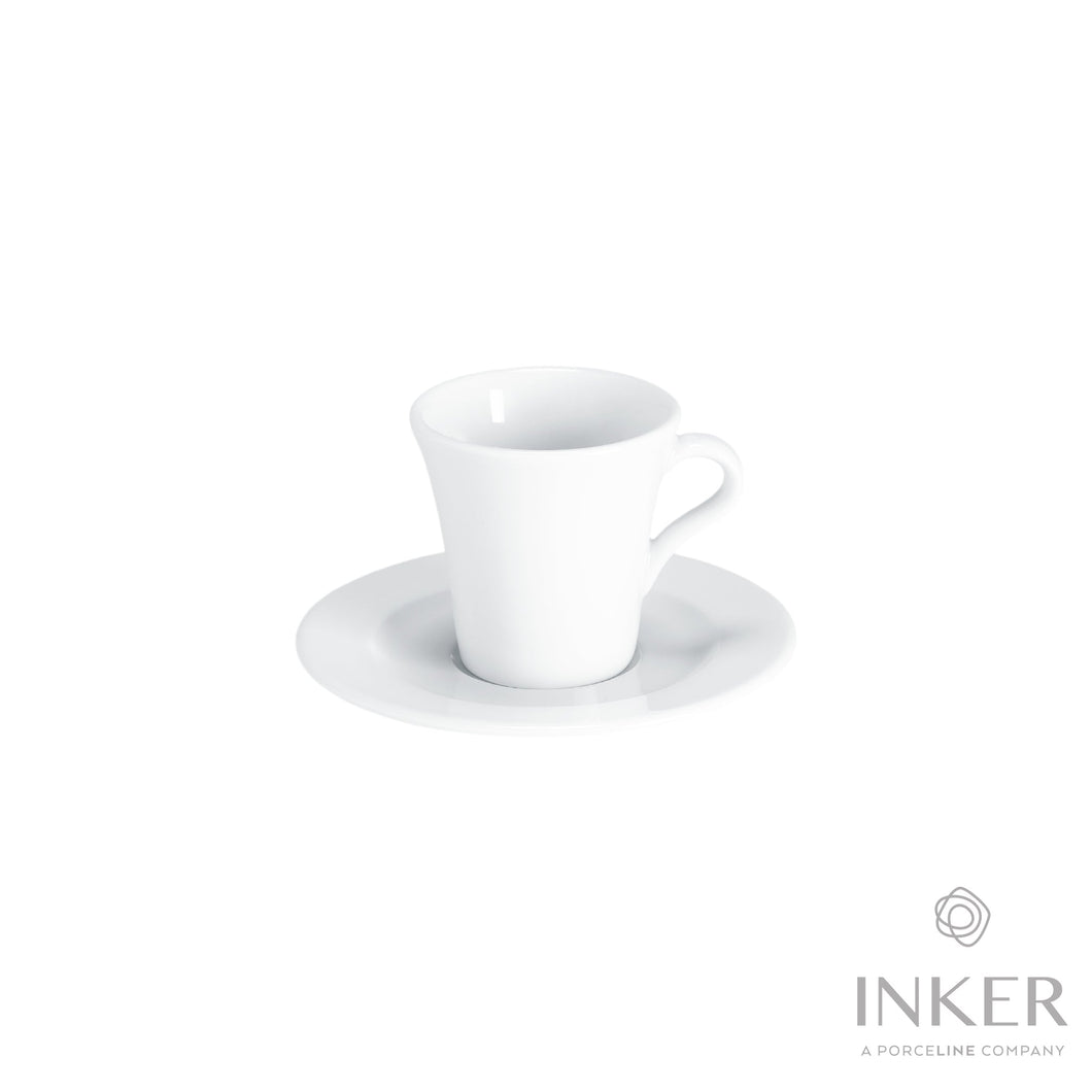 INKER - Tazzine da Caffè Espresso 9cl - linea Giorgia - Porcellana (set da 6 pezzi)