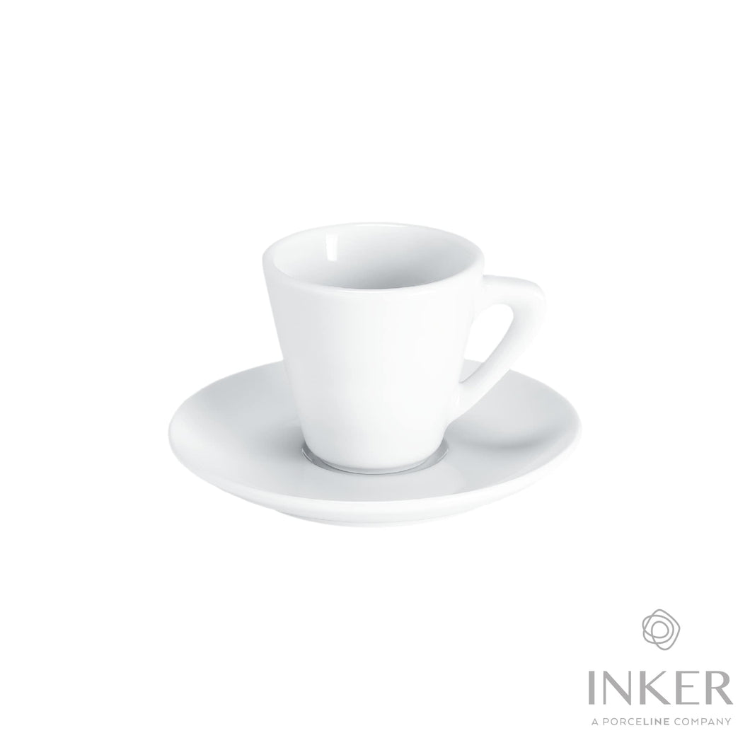 INKER - Tazzine da Caffè Espresso 7cl - linea Carla - Porcellana (set da 6 pezzi)