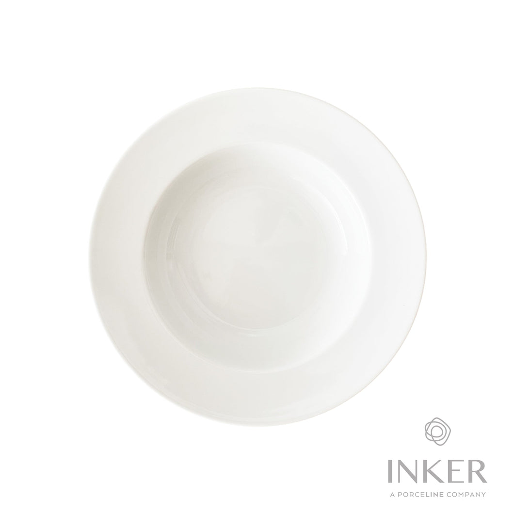 INKER - Piatto per pasta 30cm - linea Selena - Porcellana (set da 6 pezzi) - 