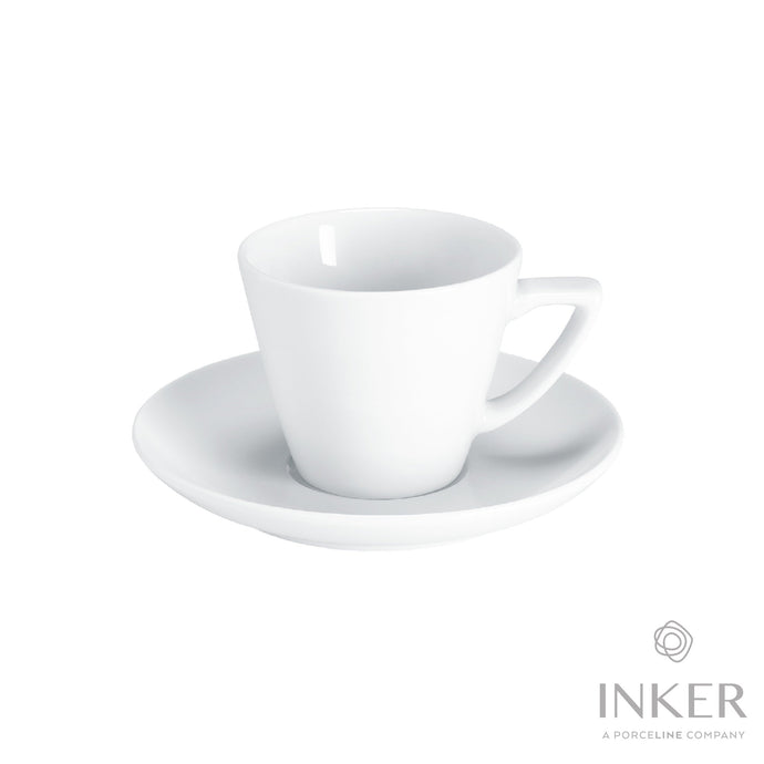 INKER - Tazze da Cappuccino 21cl - linea Ena - Porcellana (set da 6 pezzi)