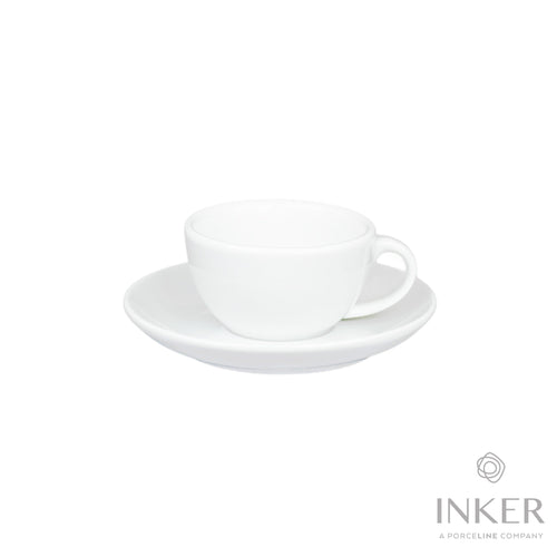 INKER - Tazzine da Caffè Espresso 7cl - linea LatteArt - Porcellana (set da 6 pezzi)