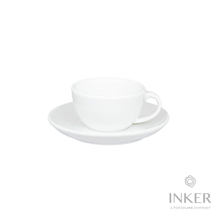 INKER - Tazzine da Caffè Espresso 7cl - linea LatteArt - Porcellana (set da 6 pezzi)