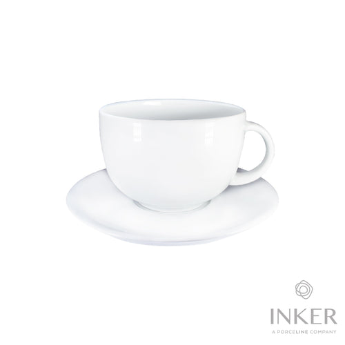 INKER - Tazze da Colazione 40cl - linea Valentina - Porcellana (set da 6 pezzi)