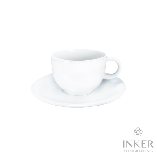 INKER - Tazze da Cappuccino 20cl - linea Valentina - Porcellana (set da 6 pezzi)