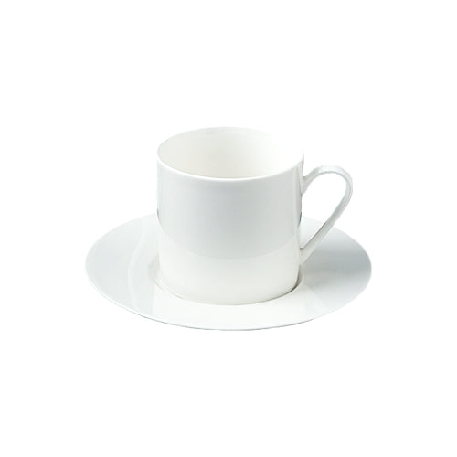  Bianco - linea Athena - tazza the con piatto (set da 6 pezzi) - Porcellana - Royal Porcelain